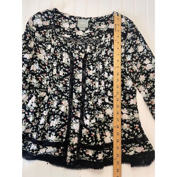 Anthropologie Maeve Celyn Floral Lace Peasant Top Blouse Flowy Size Womens 10 - Picture 6 of 11
